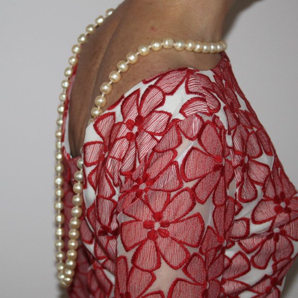 VTG Necklace Freshwater Pearl Glass Hand Knotted Strand Costume Jewelry 19" Drop - Picture 5 of 7